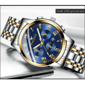 Fashion Brand FNGEEN 4006 Men Quartz Watch Casual Stainless Steel Business Back Light Watches Calendar Waterproof Clock
